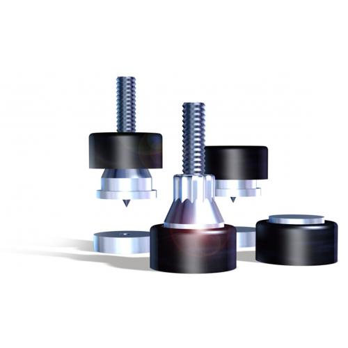 Soundcare: Superspikes M8 Spikes 4 stuks - Chroom/Zwart