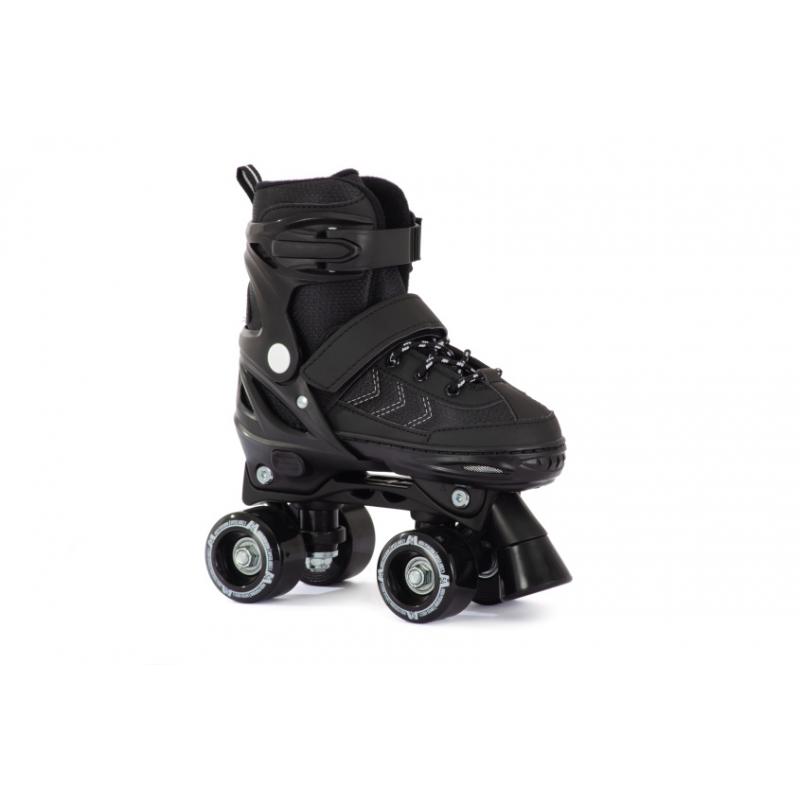 Aventuri Verstelbare Rolschaatsen Semi softboot Zwart maat 35 38 (M)