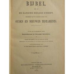 Bijbel 1912. Afm. 28 x 19 x 5,5 cm. In goede staat.