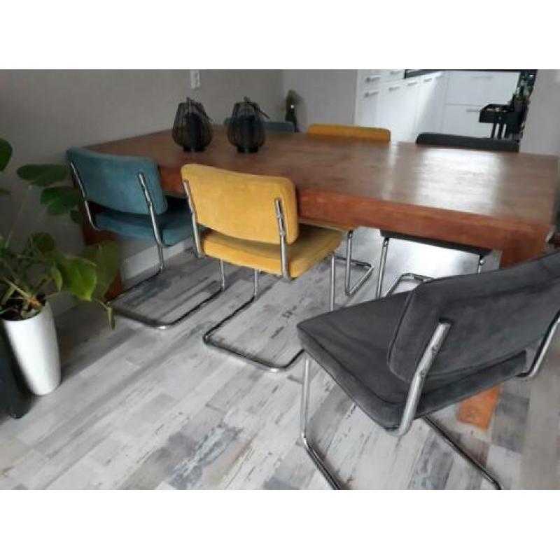 6 retro, vintage eetkamerstoelen