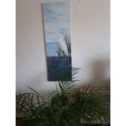 Mooi doek: " Aan t water " 40x120