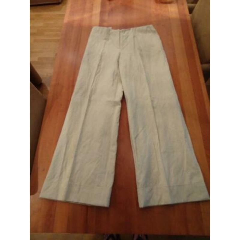 ERNY VAN REIJMERSDAL lichte beige pantalon met metal draad