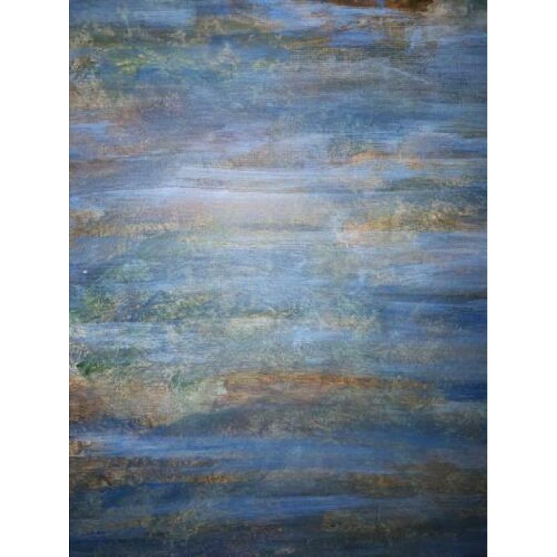 Mooi doek: " Aan t water " 40x120