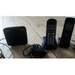 Siemens Gigaset basisstation met 2 handsets