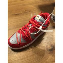 Nike x Off-White Dunk Low University Red maat 40