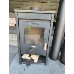 Cosi stove mid buitenkachel met kachelpijp