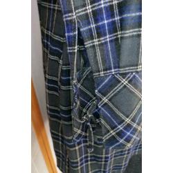 Blauw/grijs geruite jurk van SuperAngel Maat 44/46