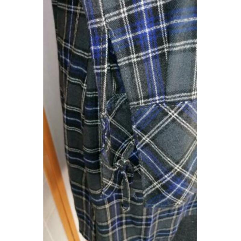 Blauw/grijs geruite jurk van SuperAngel Maat 44/46