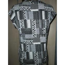 Leuk shirt ,mt XL zwart/wit