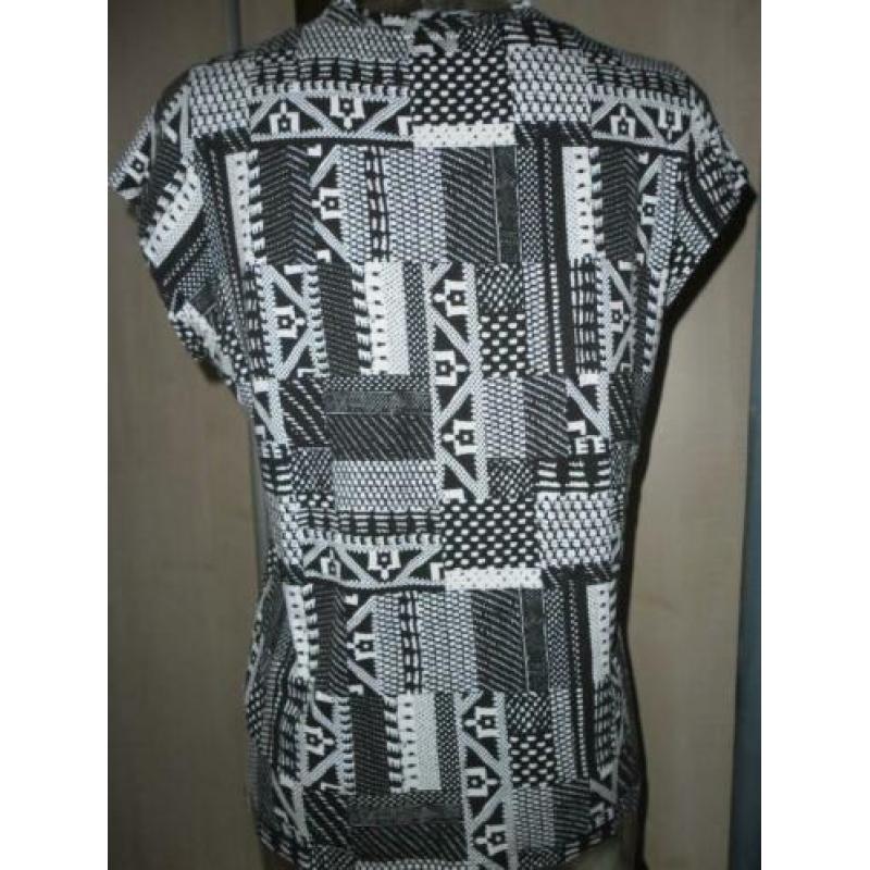 Leuk shirt ,mt XL zwart/wit