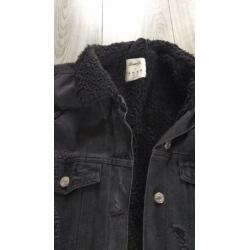 Zwarte jeans winterjas te koop