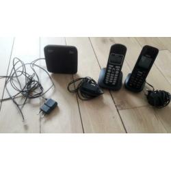 Siemens Gigaset basisstation met 2 handsets