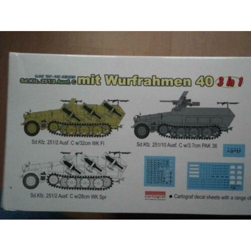Dragon 6284, Sd Kfz 251 Ausf C mit Wurfrahmen 40, 3 in 1