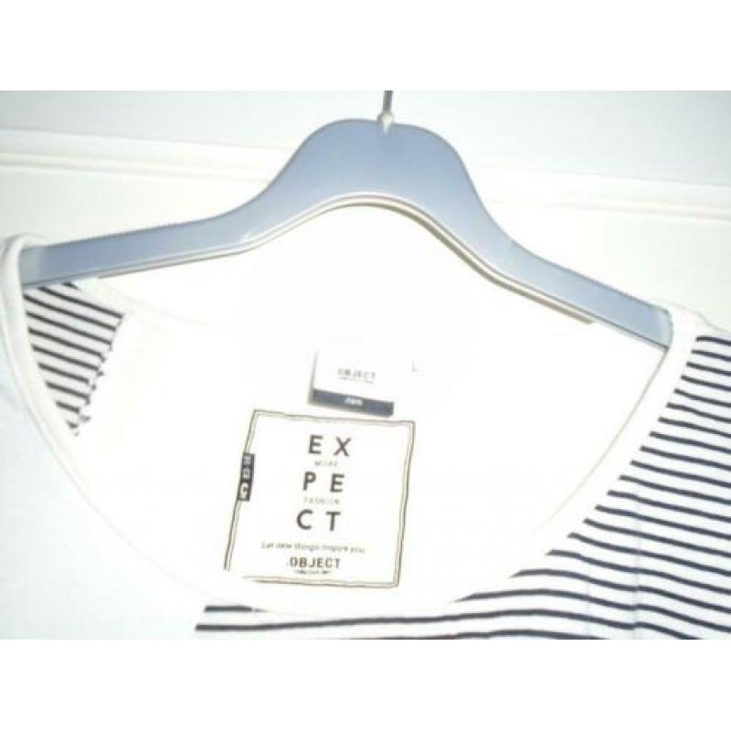Object Collectors Item Aparte Zwart Wit Tuniek Shirt mt L-XL