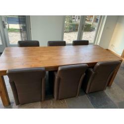 Tafel (lxbxh) 249x96x79cm met 6 stoelen