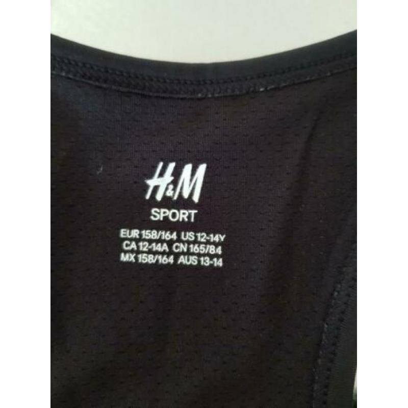 Nieuw! hm zwarte sporttop mt 158
