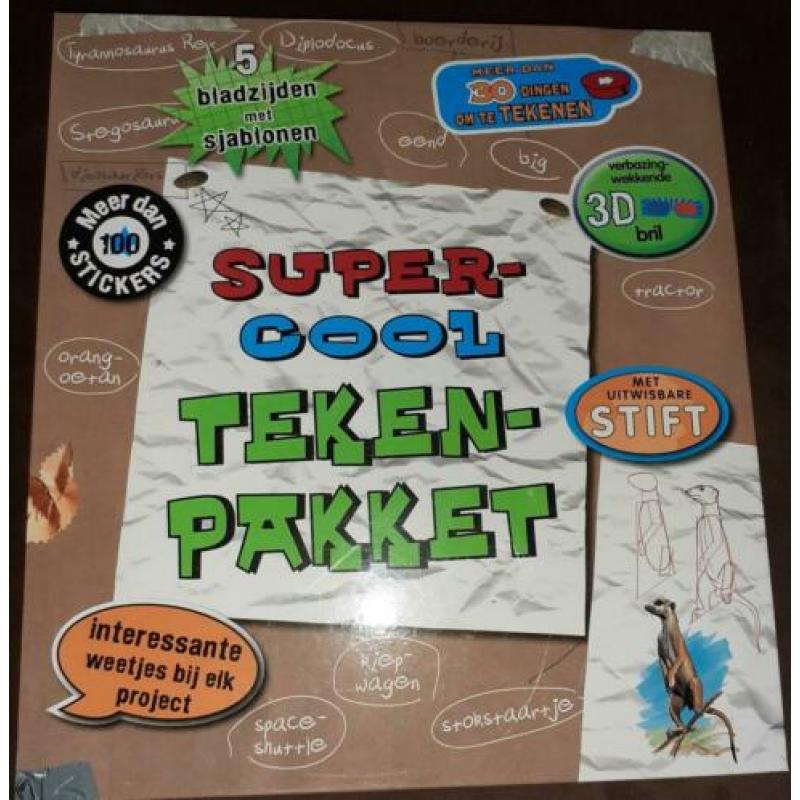 Supercool Tekenpakket mét 12 kl - 12 gr potloden en stiften