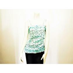 TOMMY HILFIGER Top blauw satijn stretch slank mt. XL: 10,-