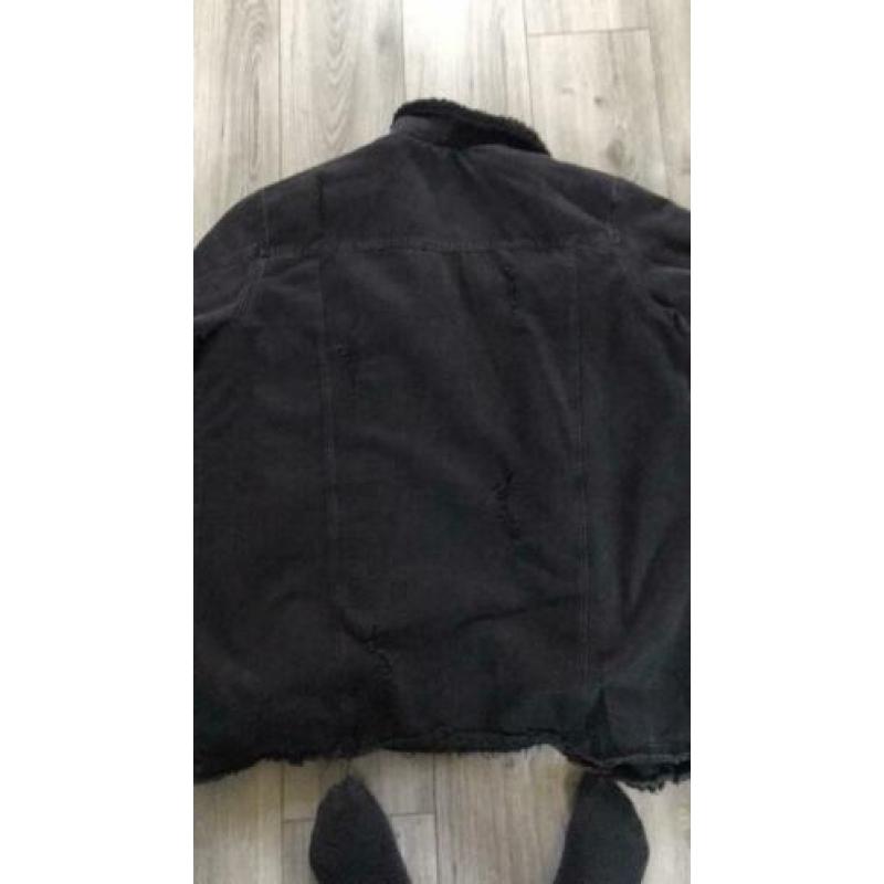 Zwarte jeans winterjas te koop