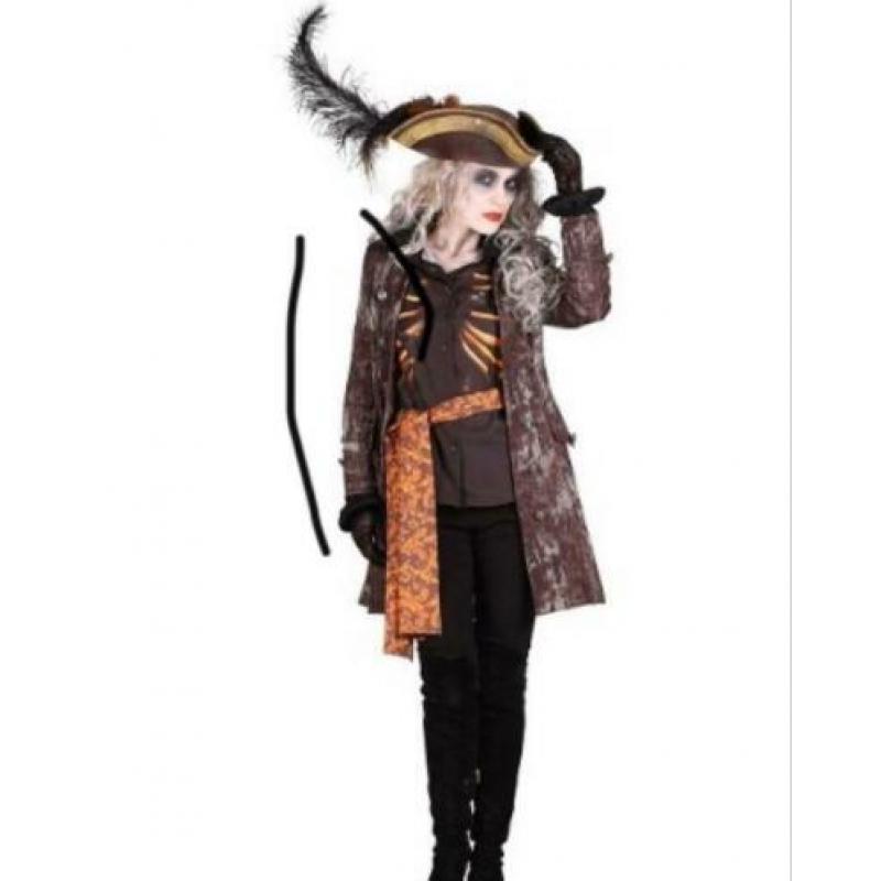 Spook piraat / ghost pirate kostuum met hoed