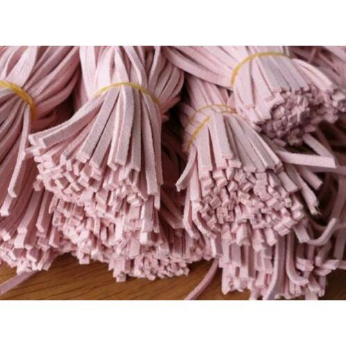 100x ROZE knooptouwtjes suède knutsel touw bandjes 90cm 3mm