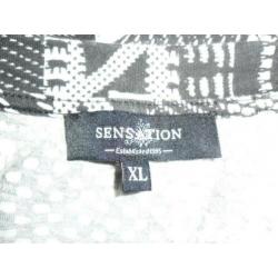 Leuk shirt ,mt XL zwart/wit