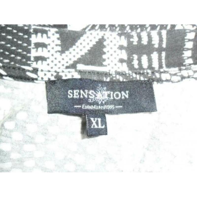 Leuk shirt ,mt XL zwart/wit