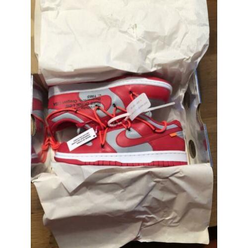 Nike x Off-White Dunk Low University Red maat 40