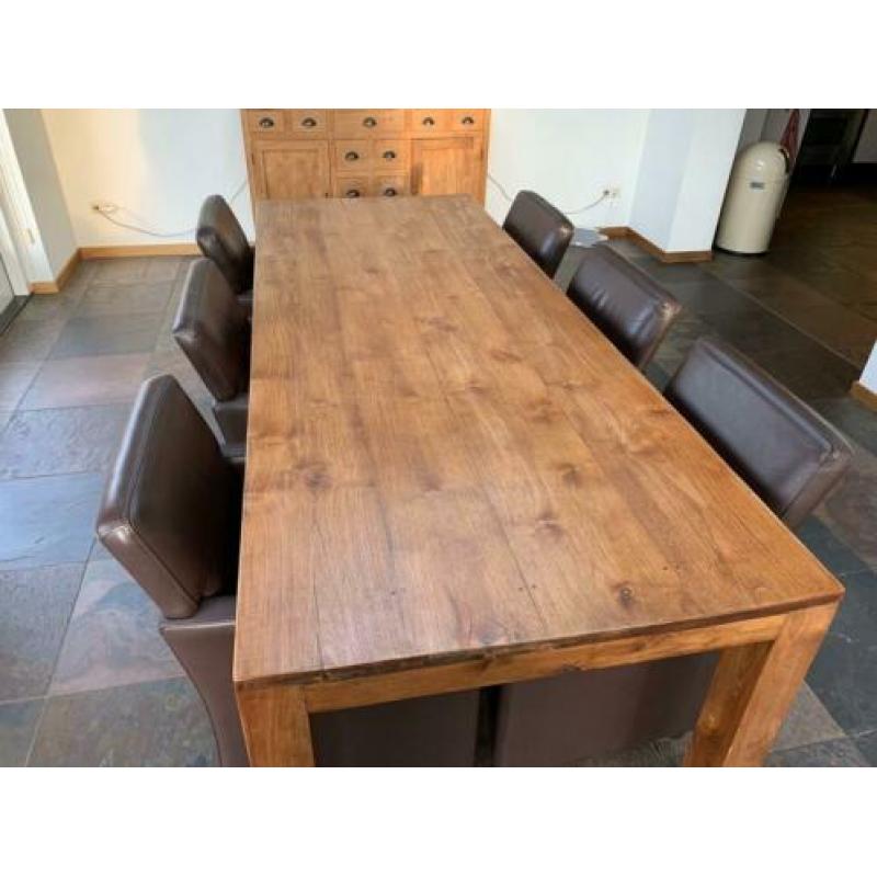 Tafel (lxbxh) 249x96x79cm met 6 stoelen