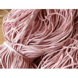 100x ROZE knooptouwtjes suède knutsel touw bandjes 90cm 3mm