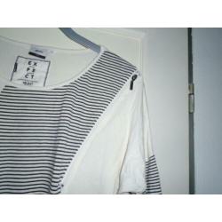 Object Collectors Item Aparte Zwart Wit Tuniek Shirt mt L-XL