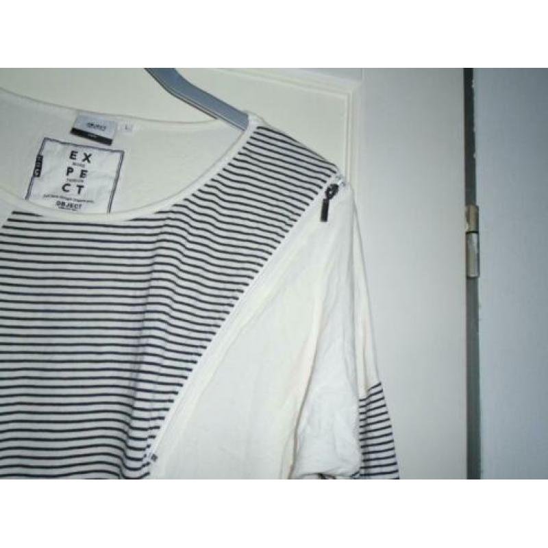 Object Collectors Item Aparte Zwart Wit Tuniek Shirt mt L-XL