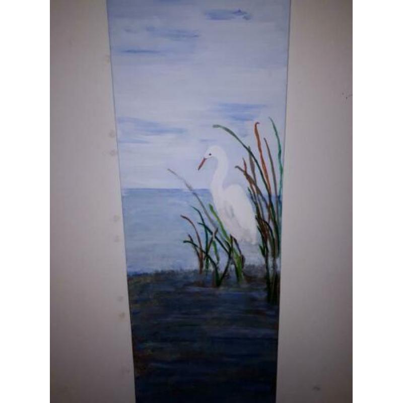 Mooi doek: " Aan t water " 40x120