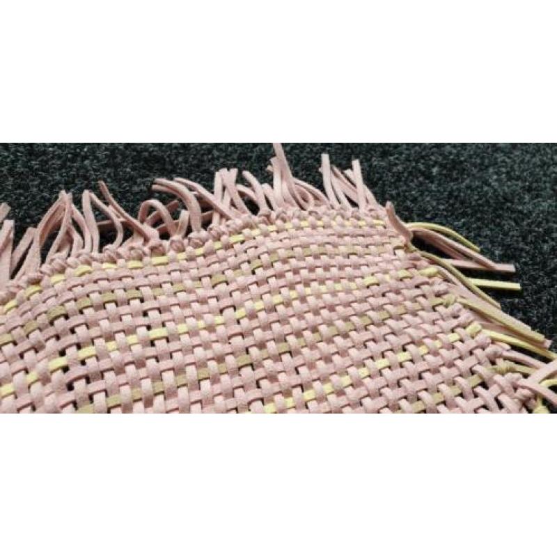 100x ROZE knooptouwtjes suède knutsel touw bandjes 90cm 3mm