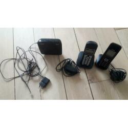 Siemens Gigaset basisstation met 2 handsets