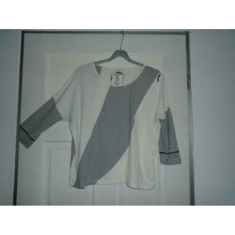 Object Collectors Item Aparte Zwart Wit Tuniek Shirt mt L-XL