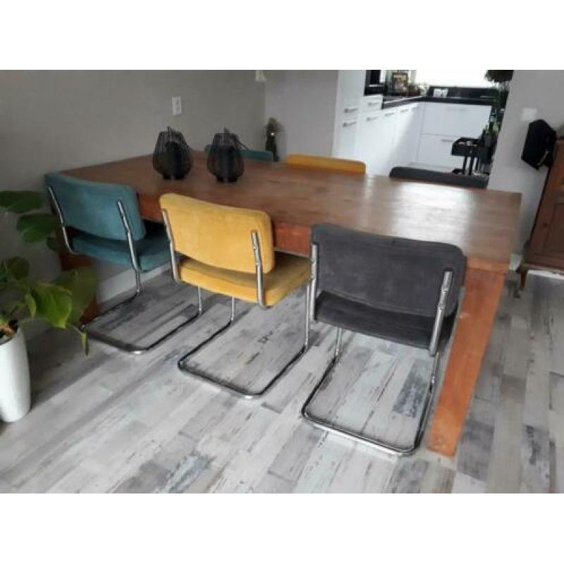 6 retro, vintage eetkamerstoelen