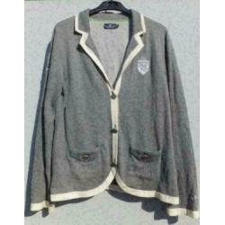 L ARGENTINA heerlijk dragend grijs vest mt L