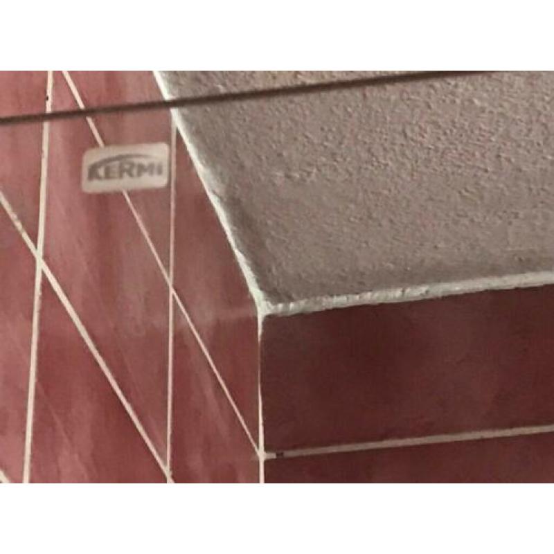 Kermi Rialto wand inloop douche zilver hoogglans 80x185