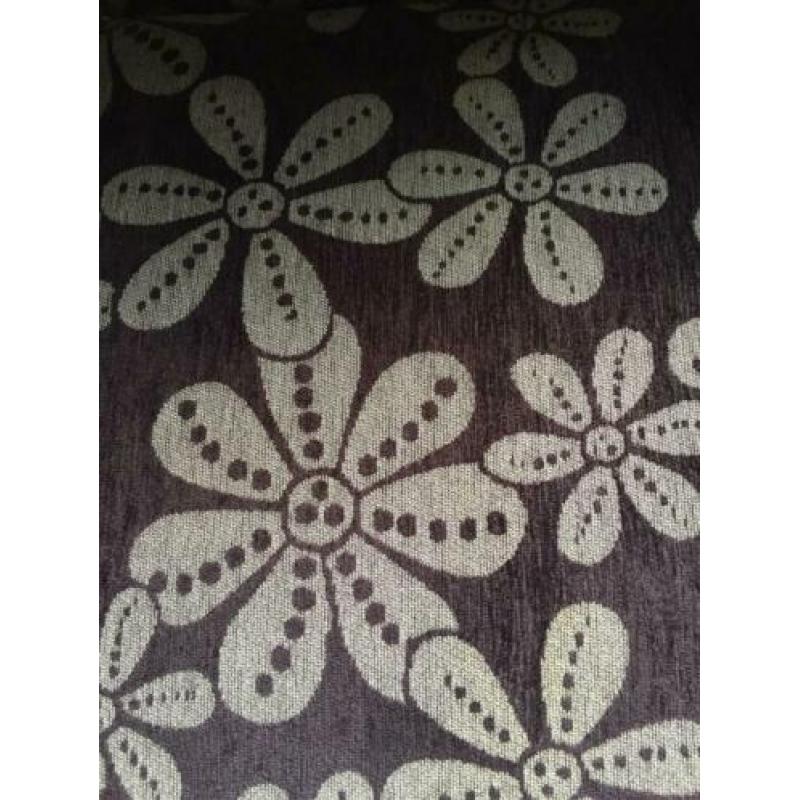 Stoel Fauteuil 2 Stuks Bruin Taupe Bloem