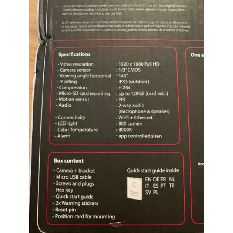 Byron smartwares guardian beveiligingscamera en licht