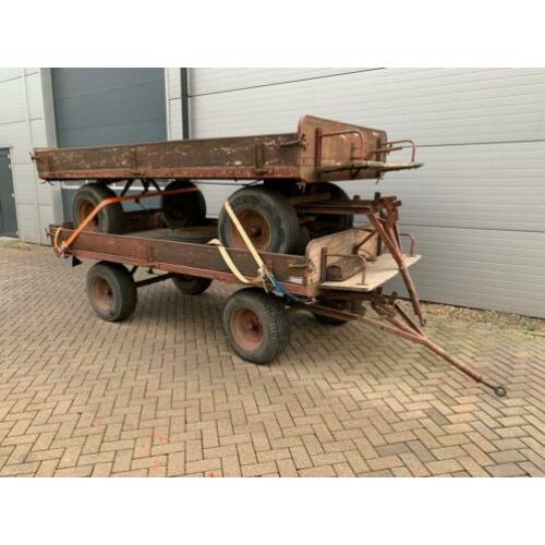 2x Miedema B030 landbouw wagen