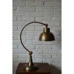 Zeer grote robuuste bronzen bureaulamp / tafellamp