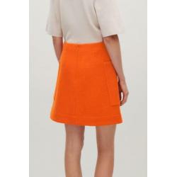COS wollen rok oranje 36 S