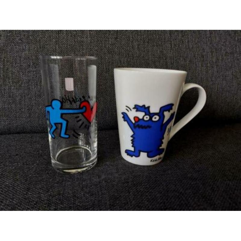 Keith Haring beker & glas (LU)