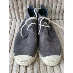 Fred de la Bretoniere espadrille maat 41 suede leer grijs