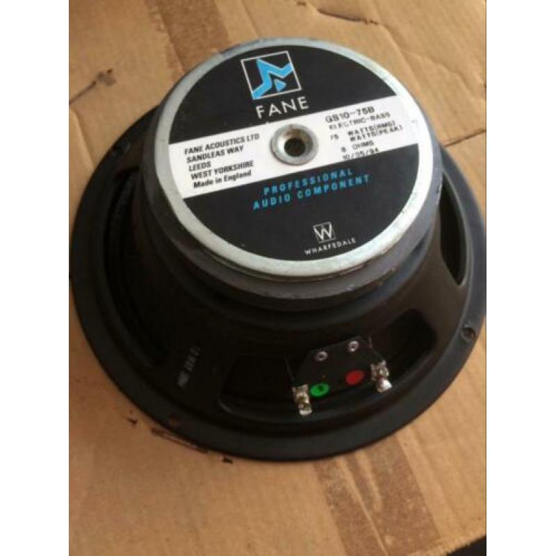 FANE basgitaarspeaker GS10-75B 75Watt RMS, 10 inch (25cm)