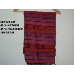 Sjaal - gestreept - 58x170 cm