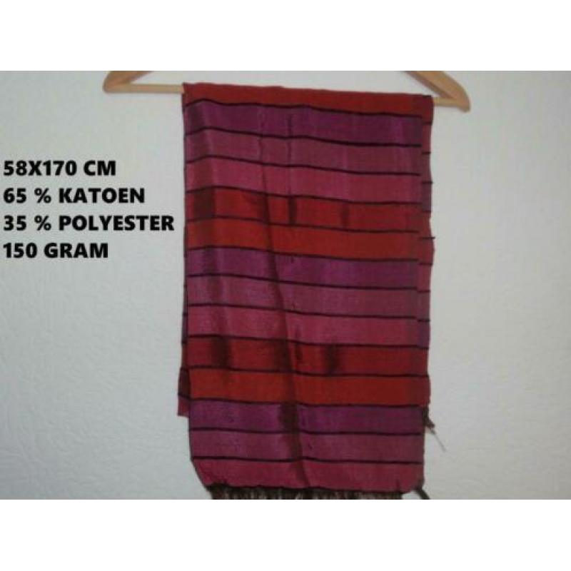 Sjaal - gestreept - 58x170 cm