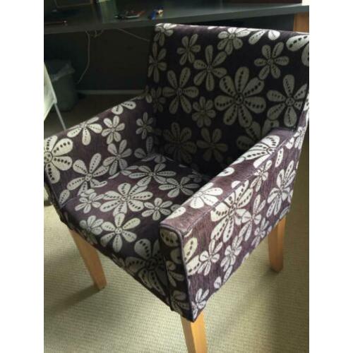 Stoel Fauteuil 2 Stuks Bruin Taupe Bloem
